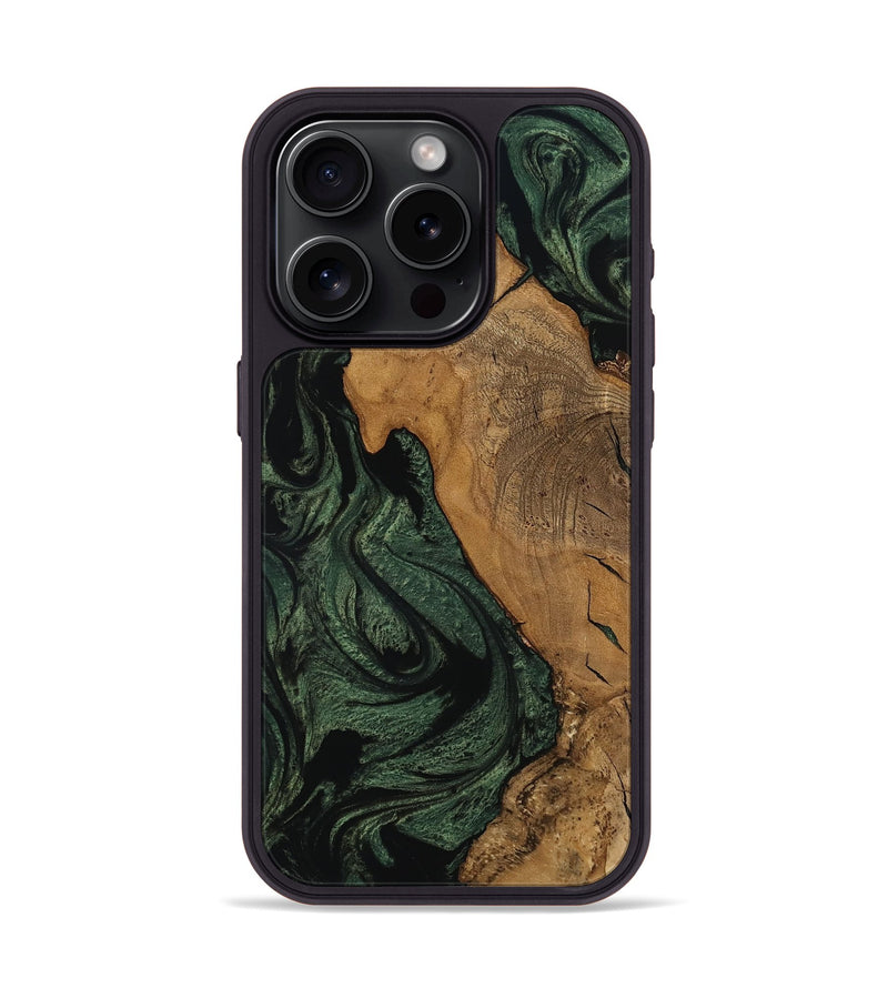 iPhone 15 Pro Wood Phone Case - Coby (Ancient Olive, 797583)