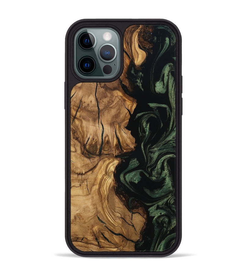 iPhone 12 Pro Max Wood Phone Case - Kadeem (Ancient Olive, 797587)