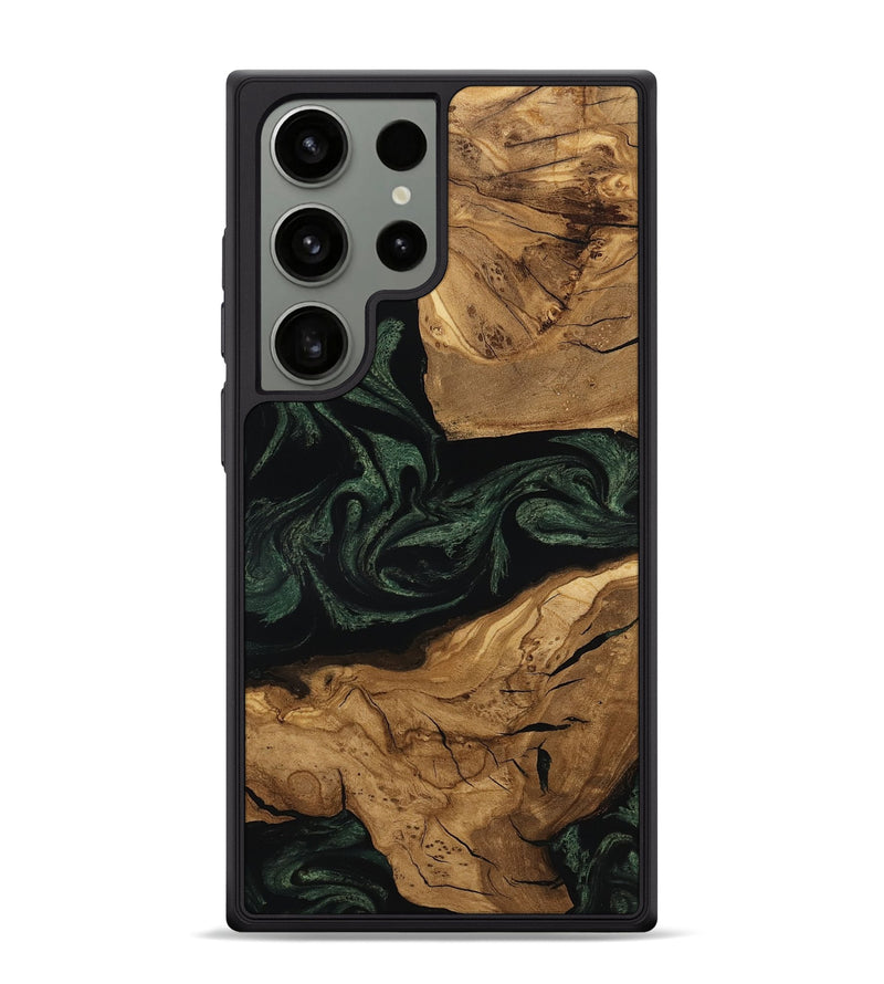 Galaxy S24 Ultra Wood Phone Case - Brenda (Ancient Olive, 797621)