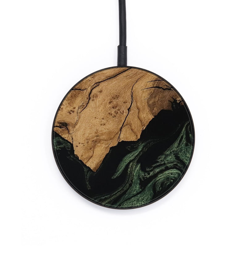 Circle Wood Wireless Charger - Zina (Ancient Olive, 797632)