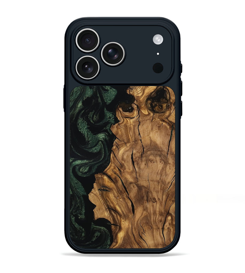 iPhone 17 Pro Max Wood Phone Case - Myranda (Ancient Olive, 797635)