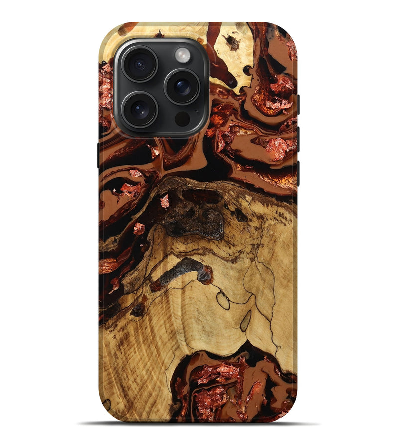 iPhone 16 Pro Max Wood Live Edge Phone Case - Marni (Ancient Olive, 797671)