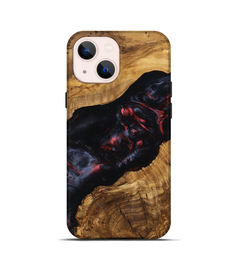 iPhone 13 mini Wood Live Edge Phone Case - Carlee (Ancient Olive, 797673)