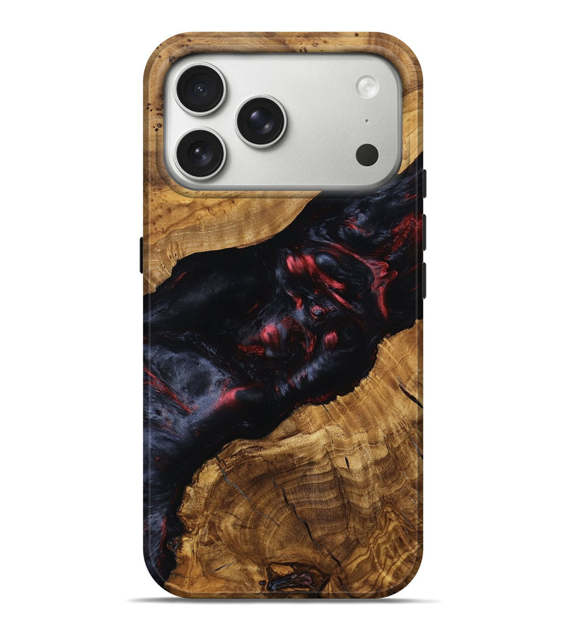 iPhone 17 Pro Max Wood Live Edge Phone Case - Carlee (Ancient Olive, 797673)