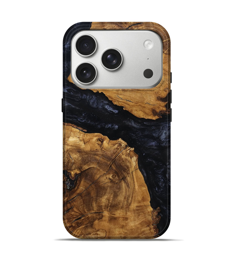 iPhone 17 Pro Wood Live Edge Phone Case - Jaron (Ancient Olive, 797676)