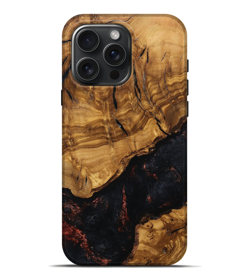 iPhone 16 Pro Max Wood Live Edge Phone Case - Aimee (Ancient Olive, 797680)