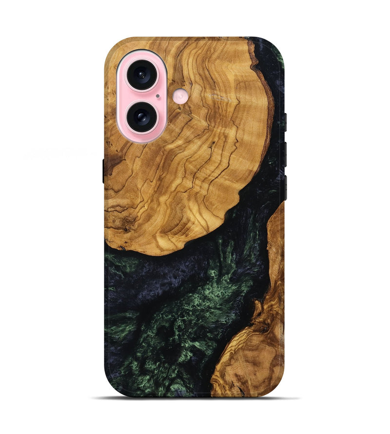 iPhone 17 Wood Live Edge Phone Case - Dimitri (Ancient Olive, 797682)