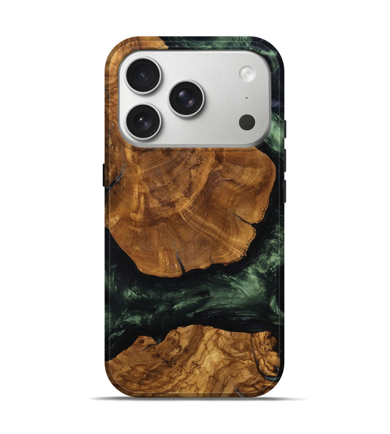 iPhone 17 Pro Wood Live Edge Phone Case - Alexa (Ancient Olive, 797685)