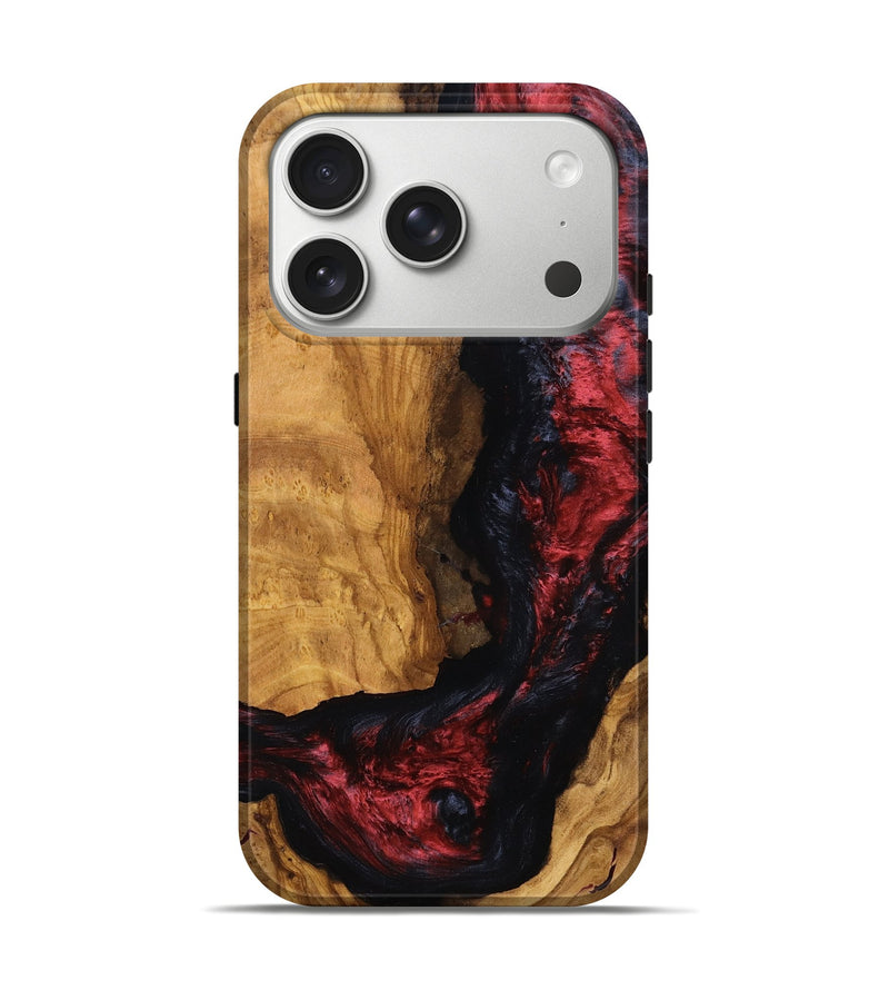 iPhone 17 Pro Wood Live Edge Phone Case - Kairi (Ancient Olive, 797686)