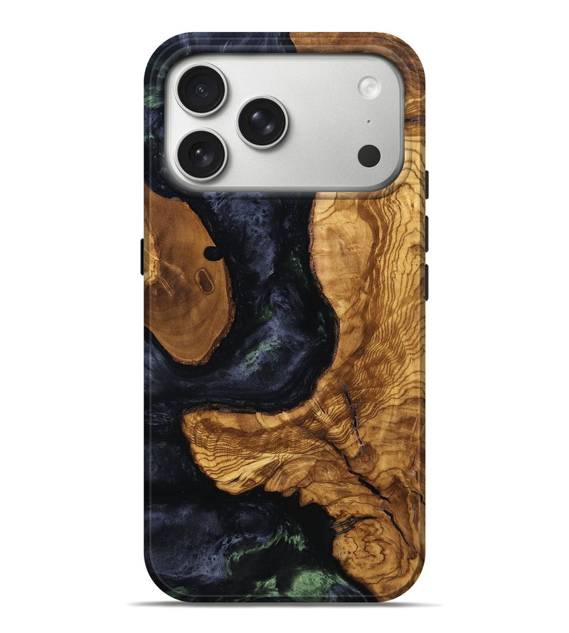 iPhone 17 Pro Max Wood Live Edge Phone Case - Wilda (Ancient Olive, 797688)