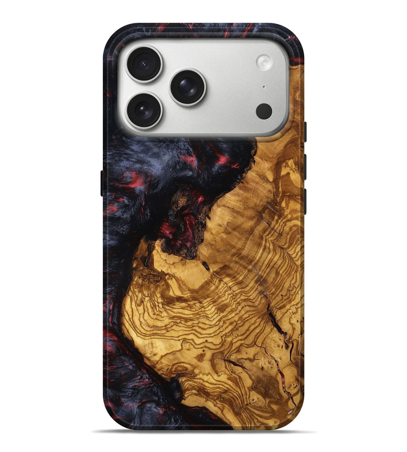iPhone 17 Pro Max Wood Live Edge Phone Case - Kaliyah (Ancient Olive, 797691)