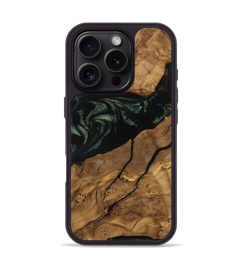 iPhone 16 Pro Wood Phone Case - Alia (Ancient Olive, 797729)