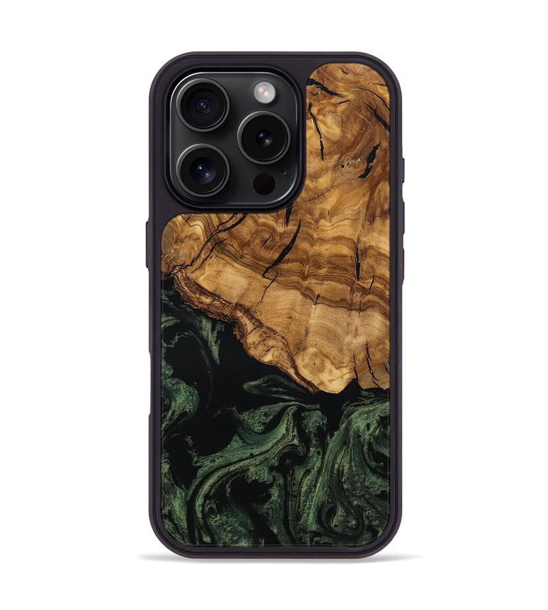 iPhone 16 Pro Wood Phone Case - Hollie (Ancient Olive, 797731)