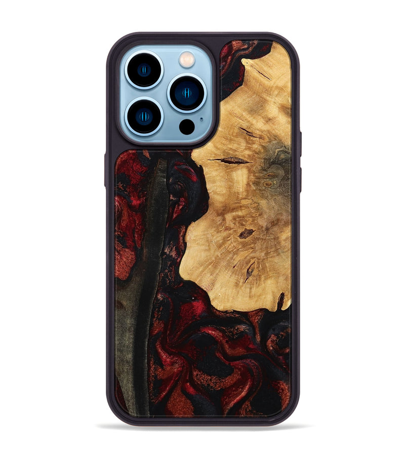 iPhone 14 Pro Max Wood Phone Case - Jaelynn (Red, 797762)