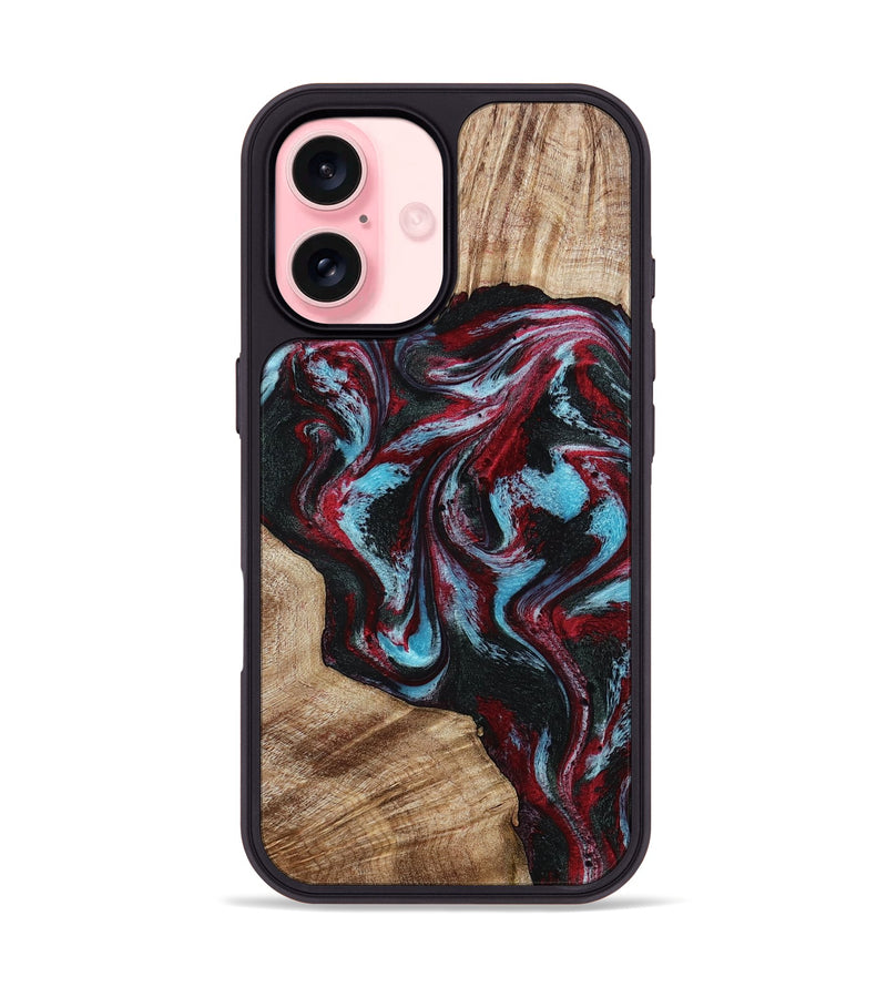 iPhone 16 Wood Phone Case - Retta (Red, 797769)