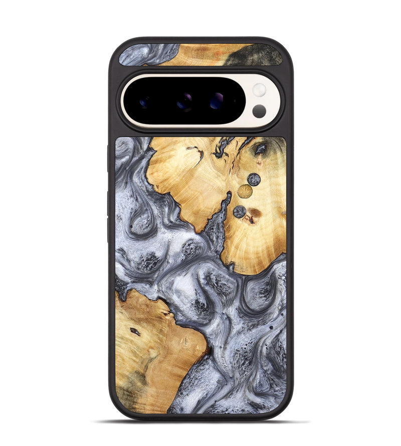 Pixel 9 Pro Wood Phone Case - Allie (Black & White, 797771)