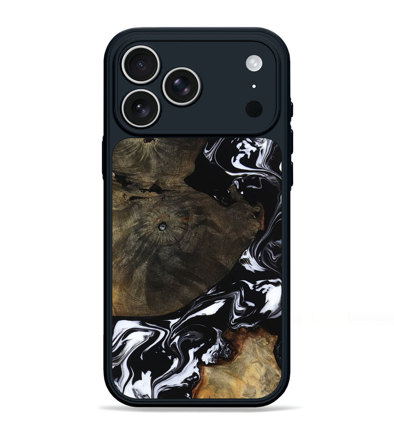 iPhone 17 Pro Max Wood Phone Case - Cecelia (Black & White, 797773)
