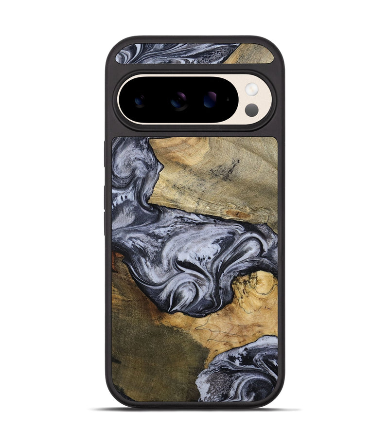 Pixel 10 Pro Wood Phone Case - Ahmad (Black & White, 797774)