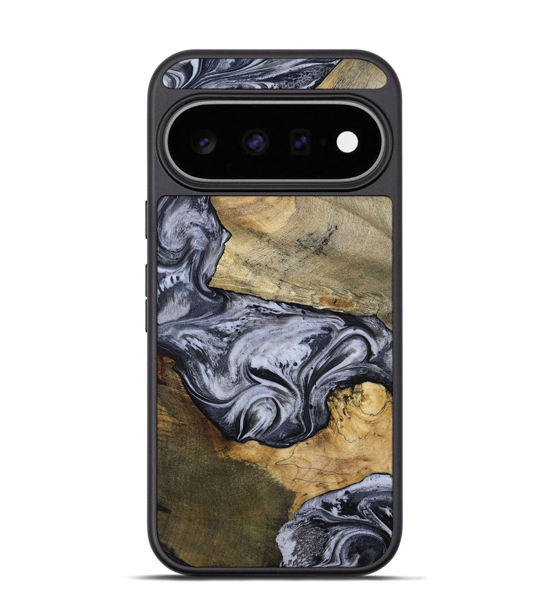 Pixel 11 Pro Wood Phone Case - Ahmad (Black & White, 797774)