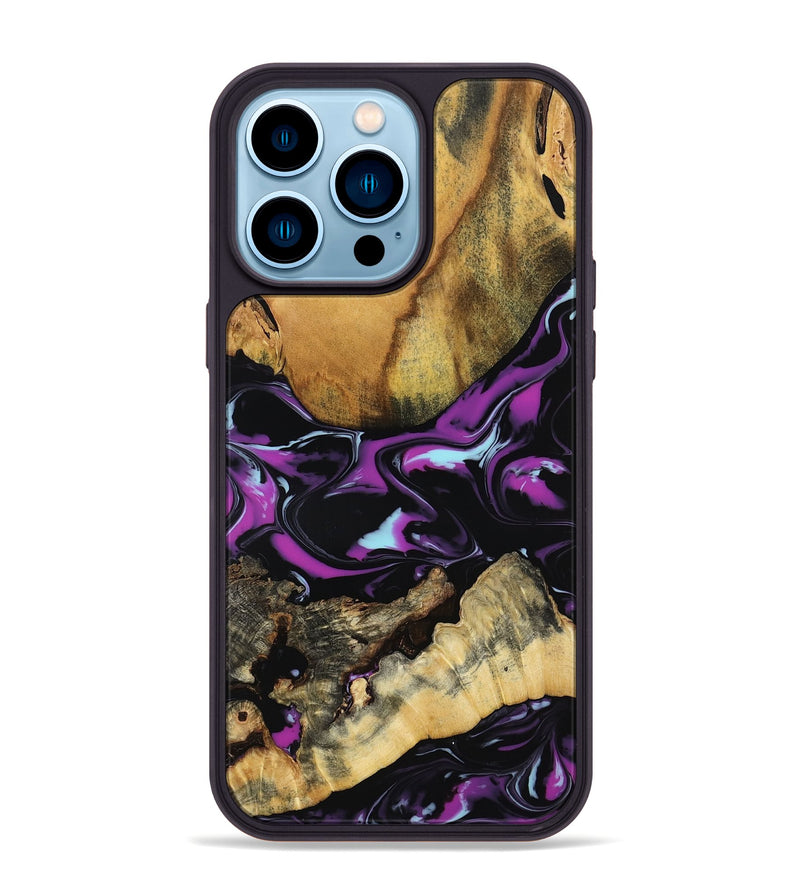 iPhone 14 Pro Max Wood Phone Case - Kailyn (Purple, 797795)