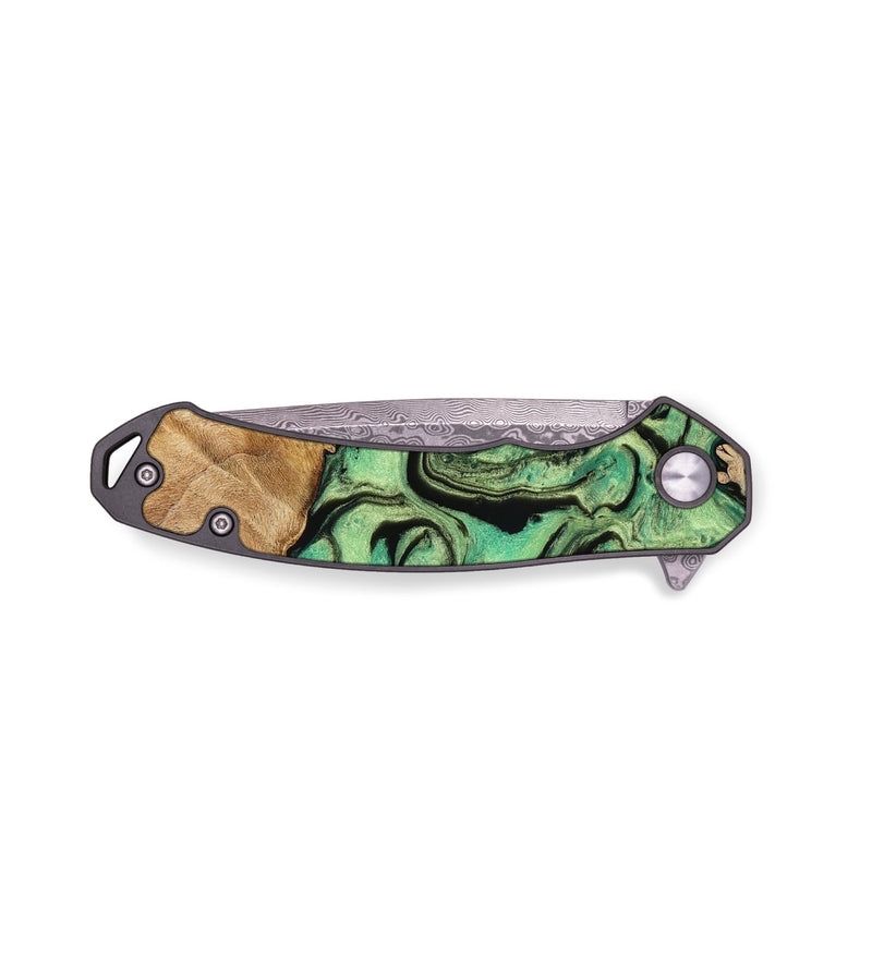 EDC Wood Pocket Knife - Myrtle (Green, 797829)