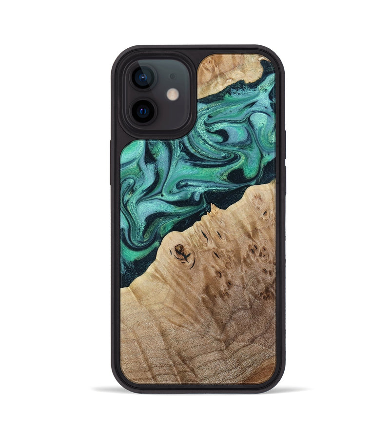 iPhone 12 Wood Phone Case - Valorie (Green, 797831)