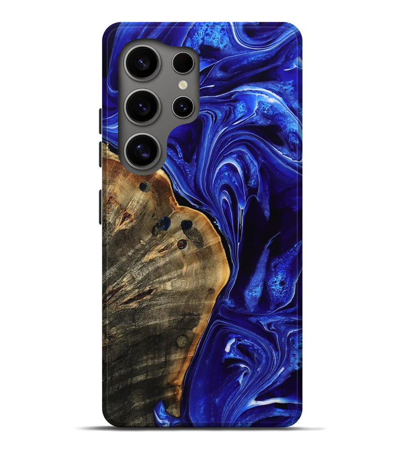 Galaxy S25 Ultra Wood Live Edge Phone Case - Evette (Blue, 797842)