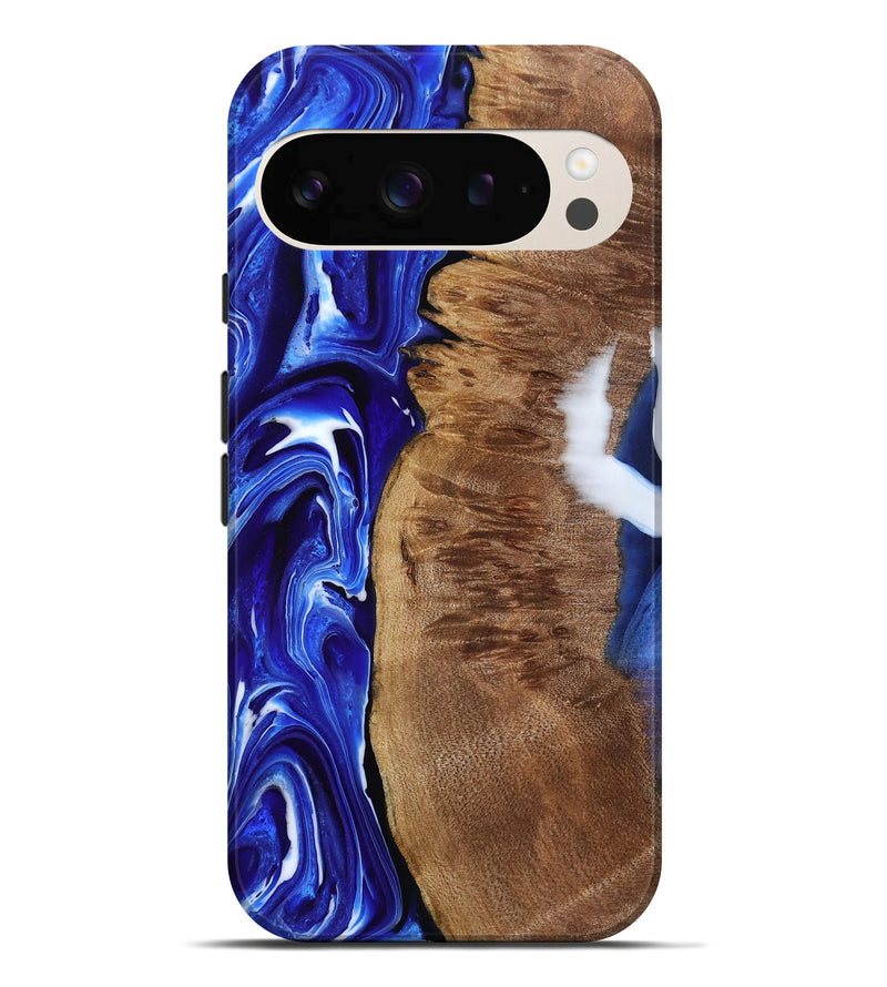 Pixel 10 Pro XL Wood Live Edge Phone Case - Andre (Blue, 797852)