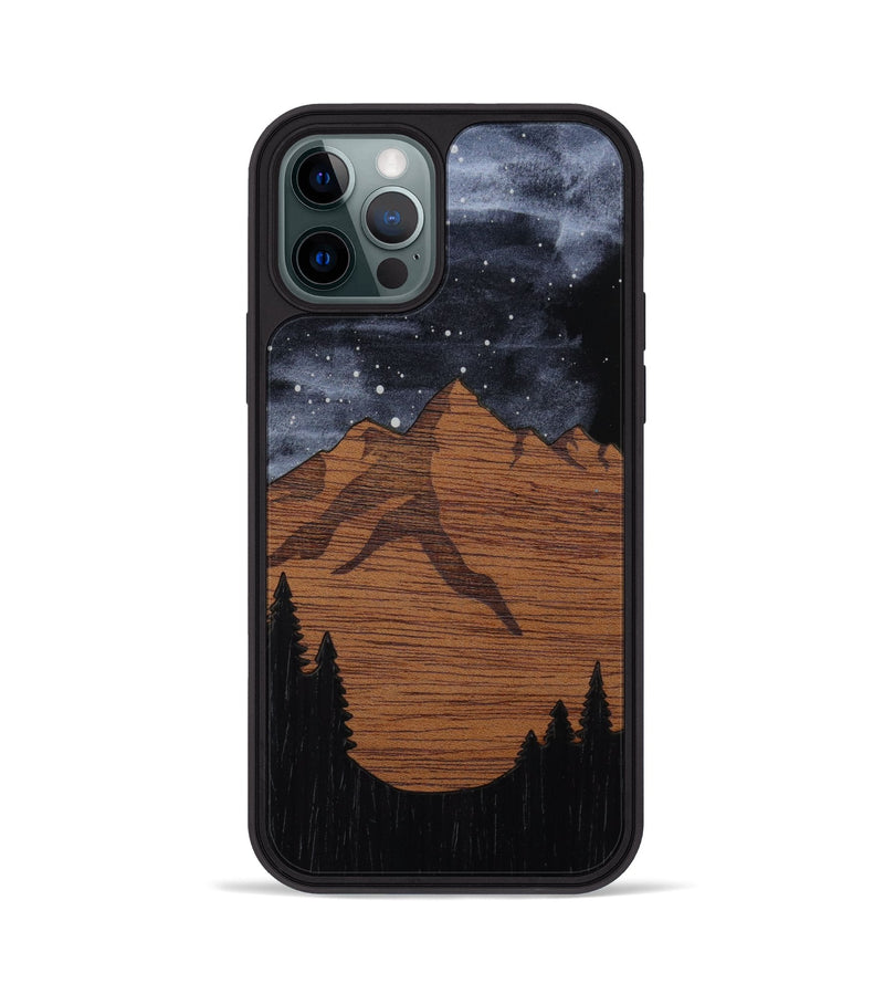 iPhone 12 Pro Wood Phone Case - Bierstadt (Terrain)