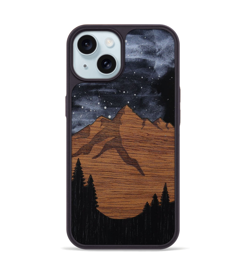 iPhone 15 Wood Phone Case - Bierstadt (Terrain)