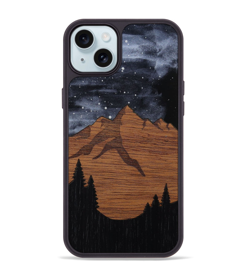 iPhone 15 Plus Wood Phone Case - Bierstadt (Terrain)