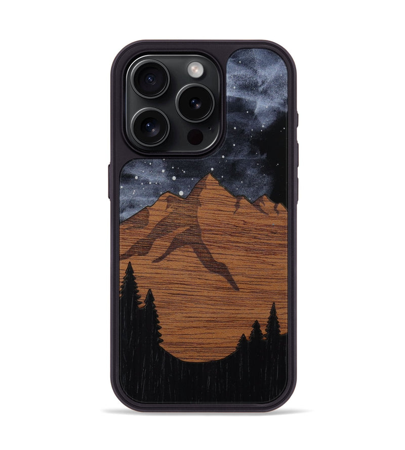 iPhone 15 Pro Wood Phone Case - Bierstadt (Terrain)