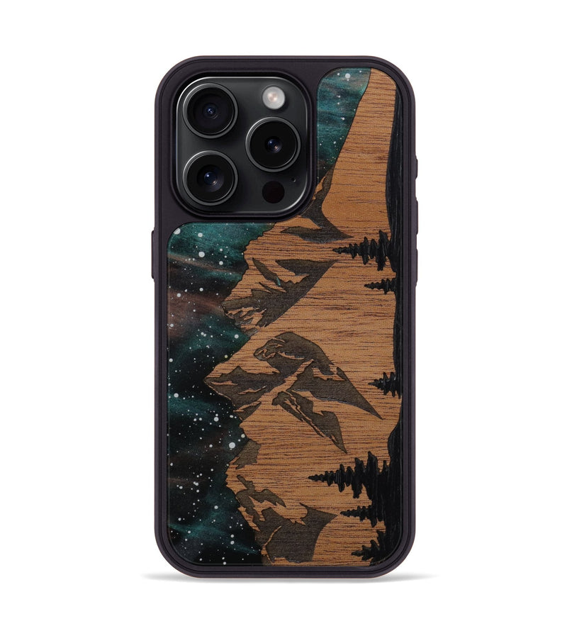 iPhone 15 Pro Wood Phone Case - Tetons (Terrain)