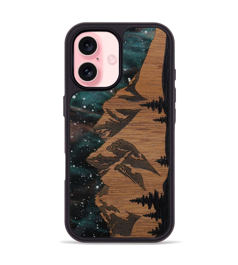 iPhone 16 Wood Phone Case - Tetons (Terrain)