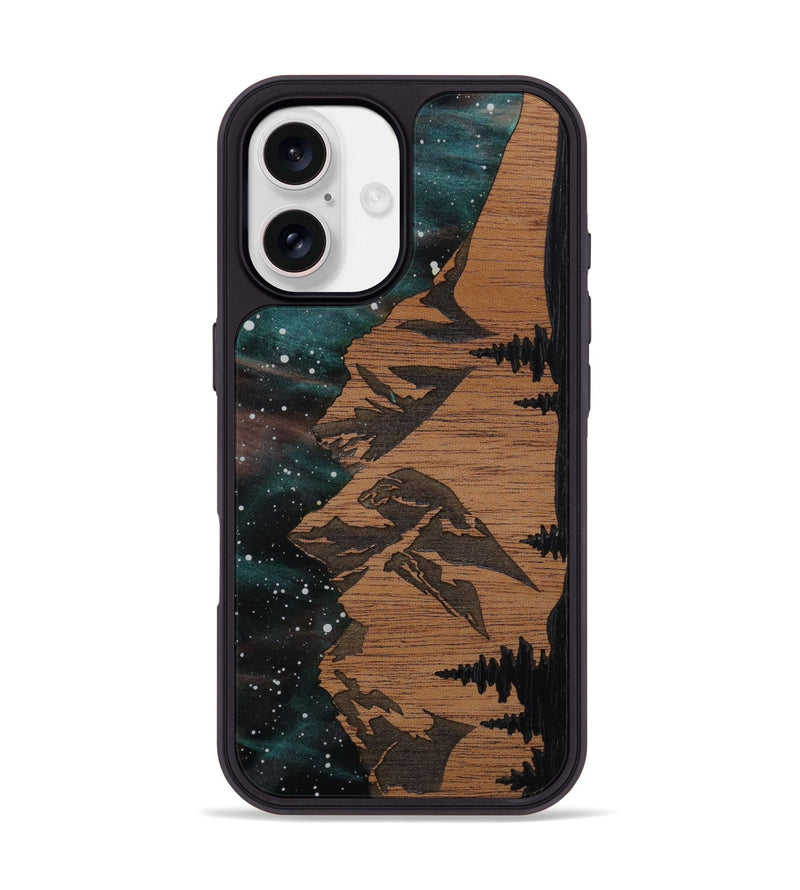 iPhone 17 Wood Phone Case - Tetons (Terrain)