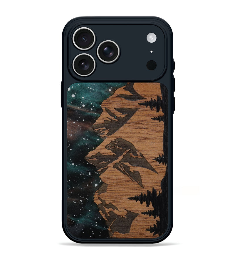 iPhone 17 Pro Max Wood Phone Case - Tetons (Terrain)