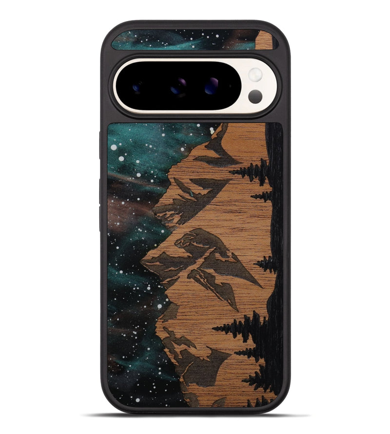 Pixel 10 Pro XL Wood Phone Case - Tetons (Terrain)