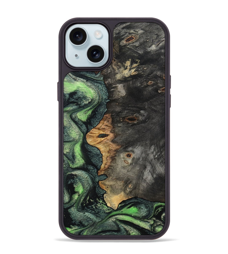 iPhone 15 Plus Wood Phone Case - Jovanni (Green, 798078)