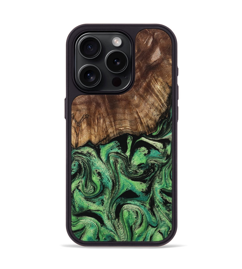 iPhone 15 Pro Wood Phone Case - Merry (Green, 798080)