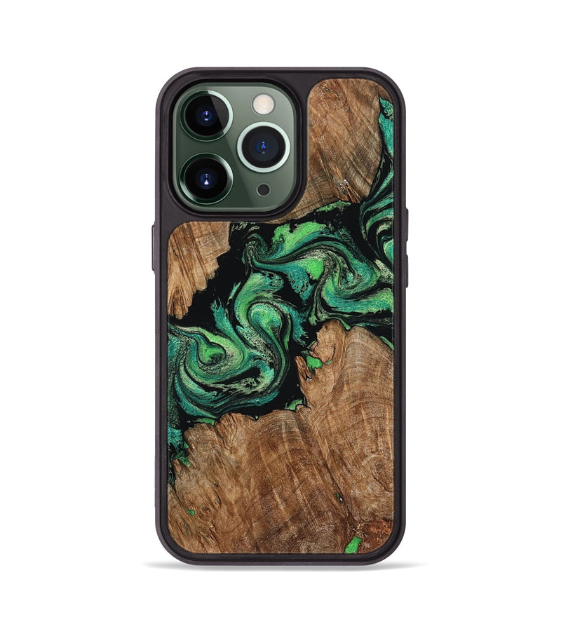 iPhone 13 Pro Wood Phone Case - Keon (Green, 798083)