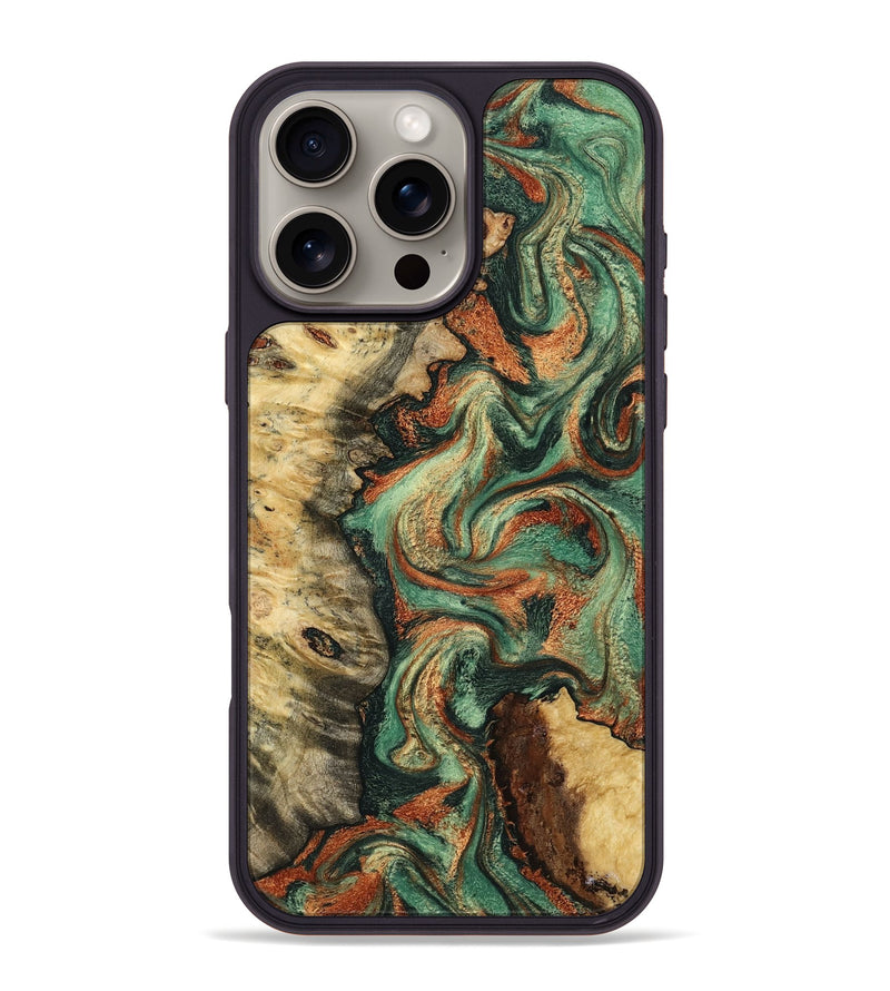 iPhone 16 Pro Max Wood Phone Case - Jenni (Green, 798098)