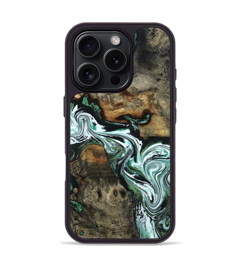 iPhone 16 Pro Wood Phone Case - Velvet (Green, 798104)