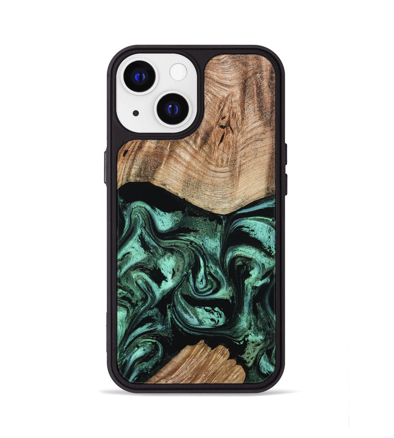 iPhone 13 Wood Phone Case - Eliezer (Green, 798105)