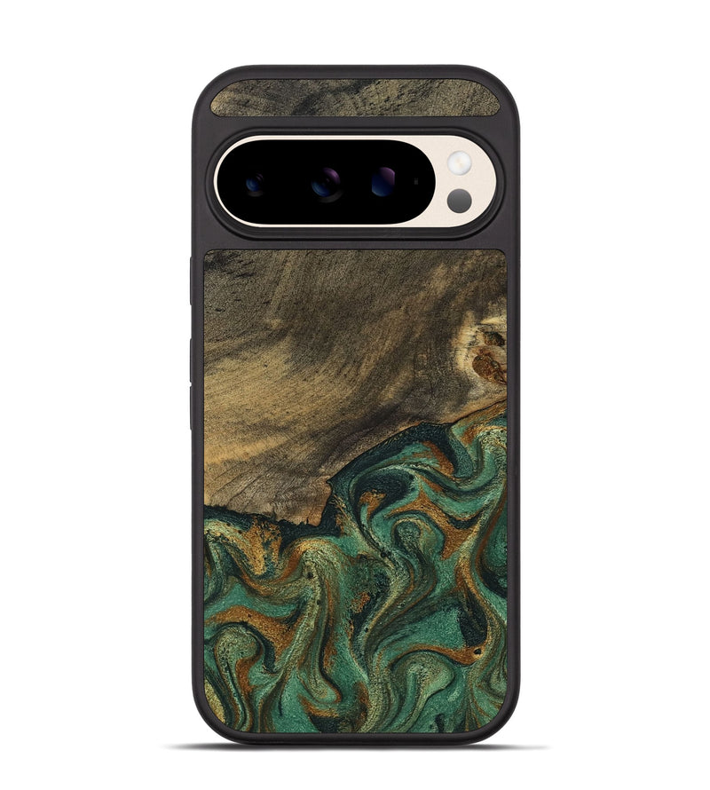 Pixel 10 Pro Wood Phone Case - Emely (Green, 798113)
