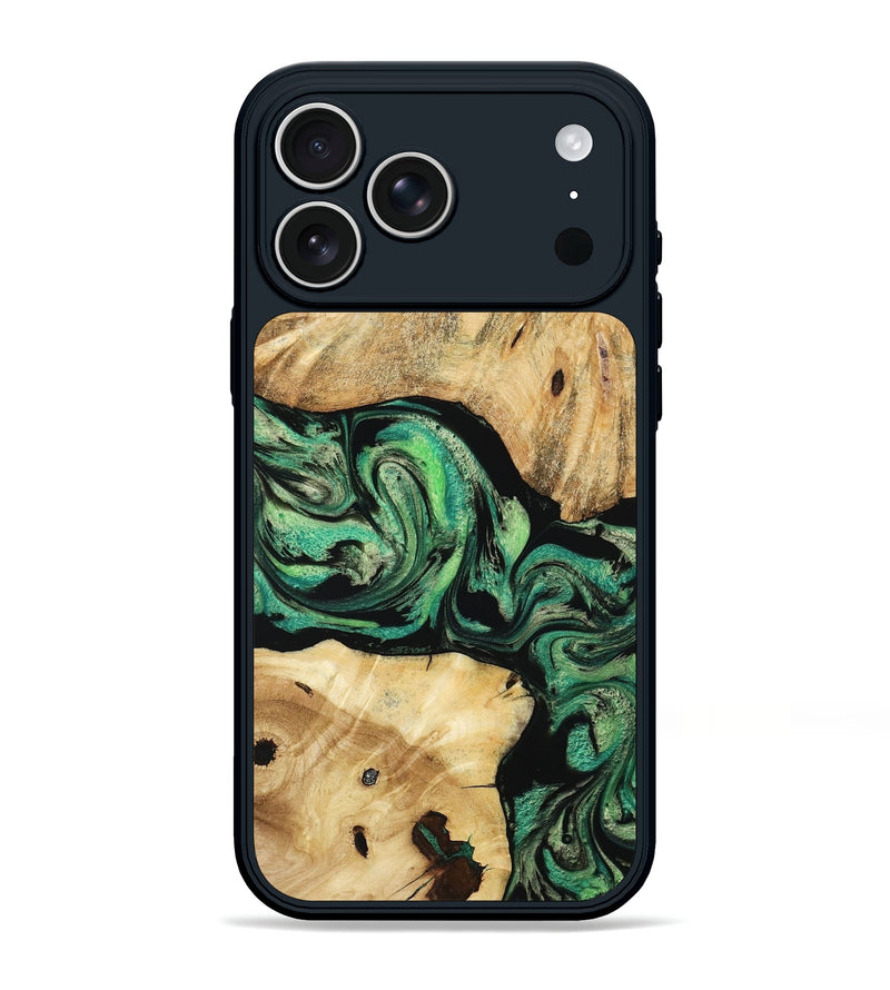 iPhone 17 Pro Max Wood Phone Case - Owen (Green, 798134)