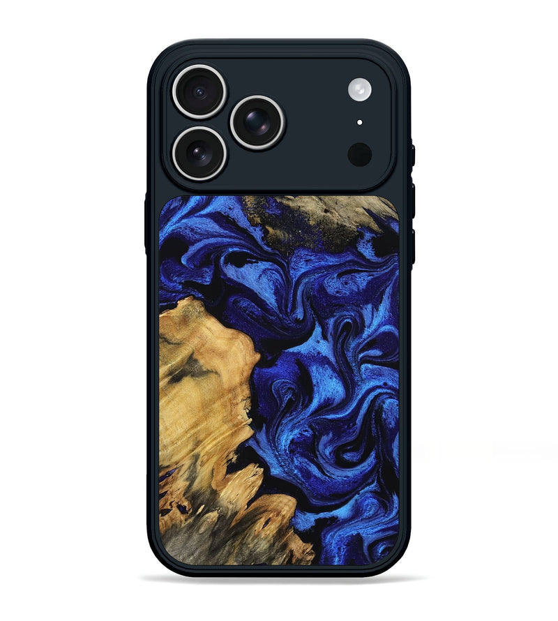 iPhone 17 Pro Max Wood Phone Case - Marla (Blue, 798143)