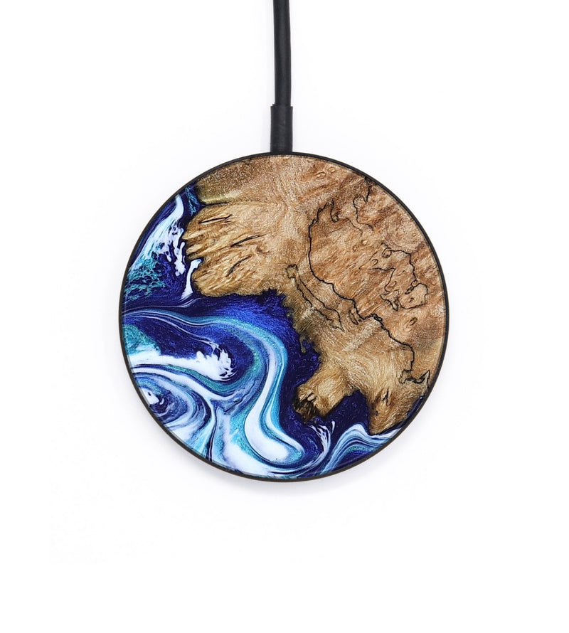 Circle Wood Wireless Charger - Calum (Blue, 798148)