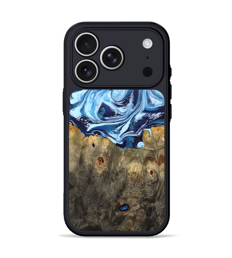 iPhone 17 Pro Wood Phone Case - Travon (Blue, 798156)