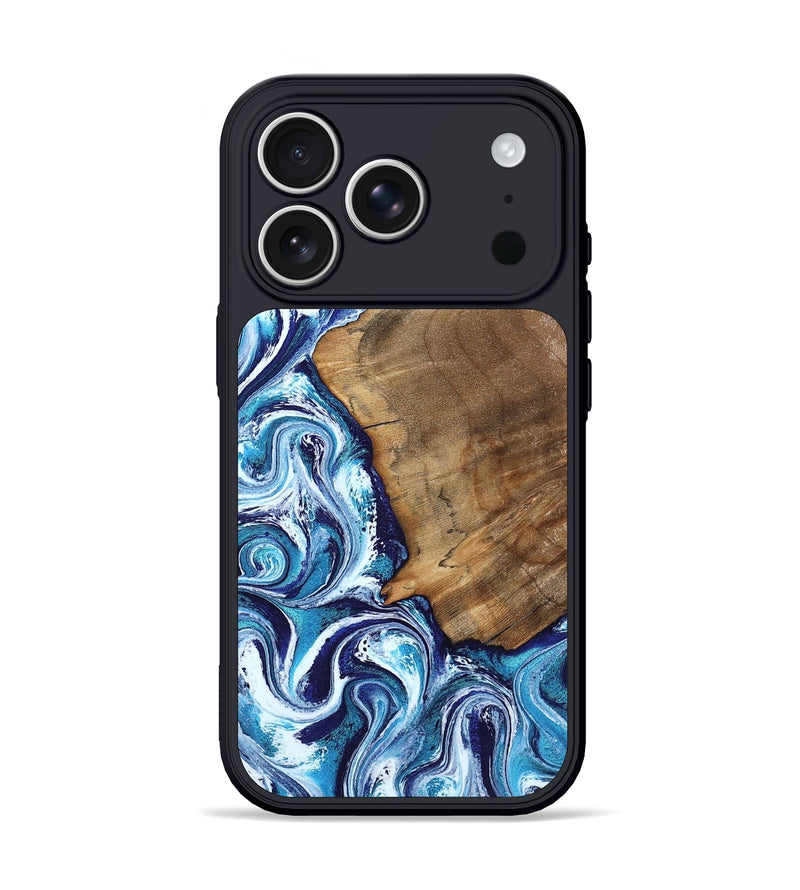 iPhone 17 Pro Wood Phone Case - Lonnie (Blue, 798160)