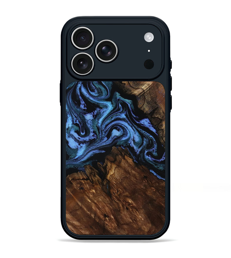 iPhone 17 Pro Max Wood Phone Case - Kayley (Blue, 798162)